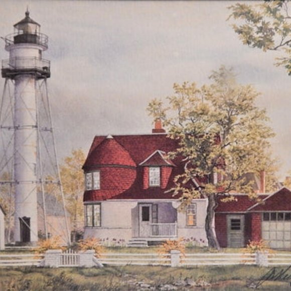 Coney Island NY Signed Lighthouse Print by Mark Sherman - Picture 5 of 5